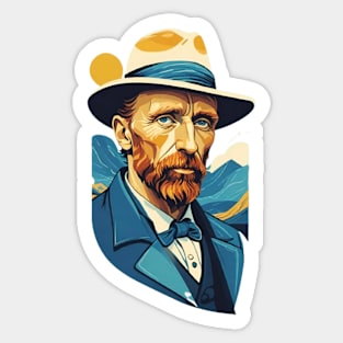 Vincent's Gaze: A Van Gogh Portrait Sticker